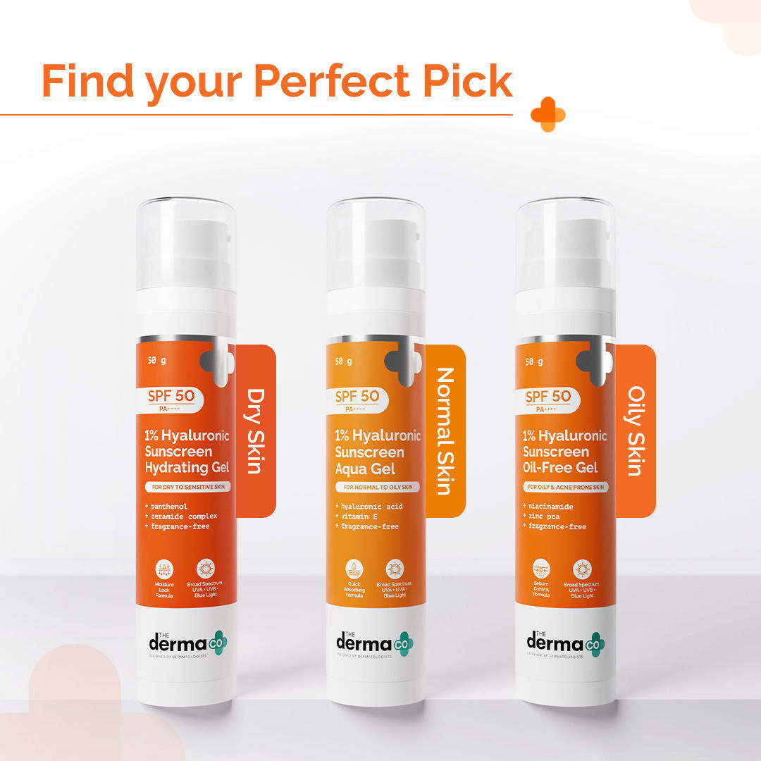 1% Hyaluronic Sunscreen Oil-Free Gel With SPF 50 PA++++ For Oily In-Vivo tested