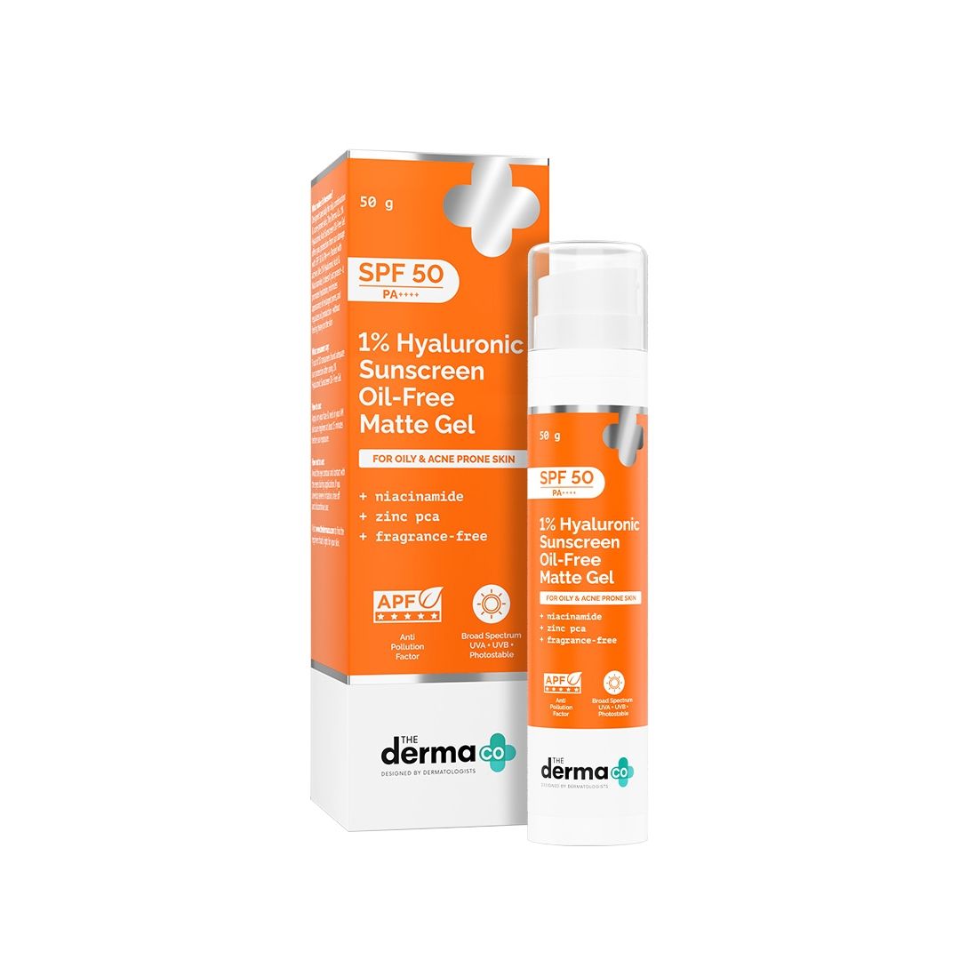 1% Hyaluronic Sunscreen Oil-Free Gel With SPF 50 PA++++ For Oily In-Vivo tested