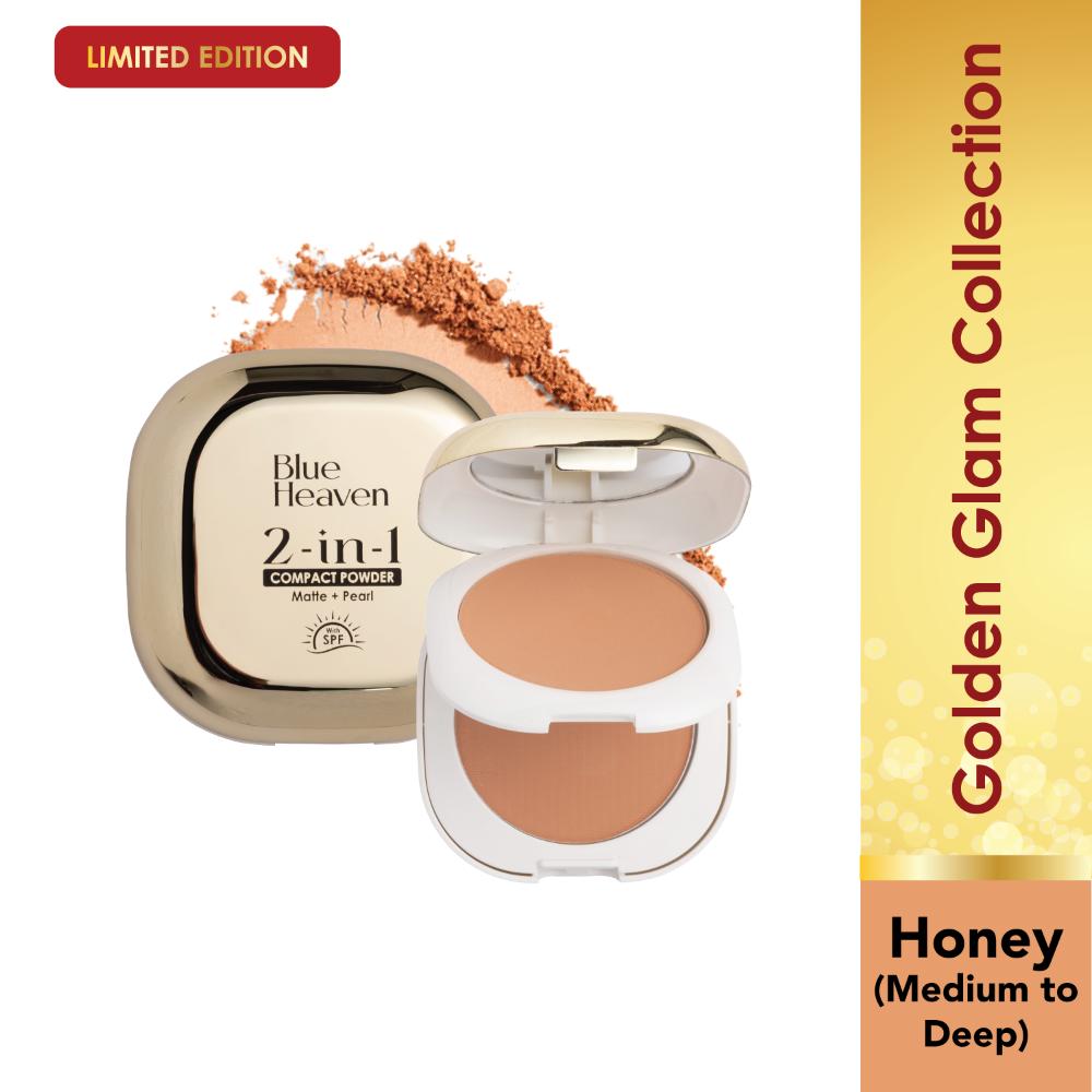 2-In-1 Matte + Pearl Compact Powder - Honey