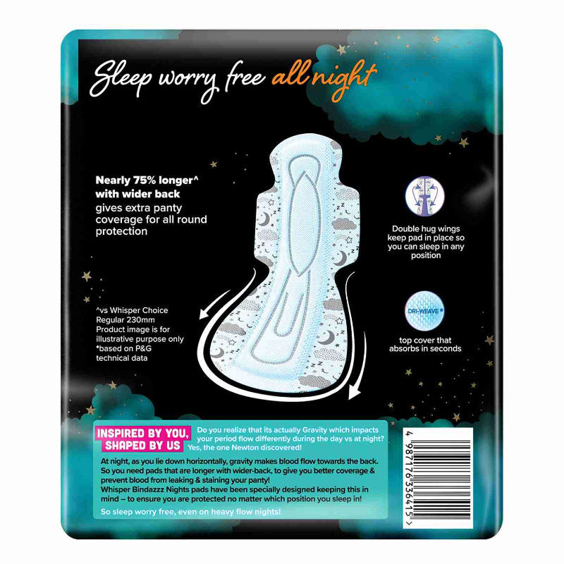 Bindazzz Nights 20 XXXL Sanitary Pads, Upto 0% Leaks All Night Long