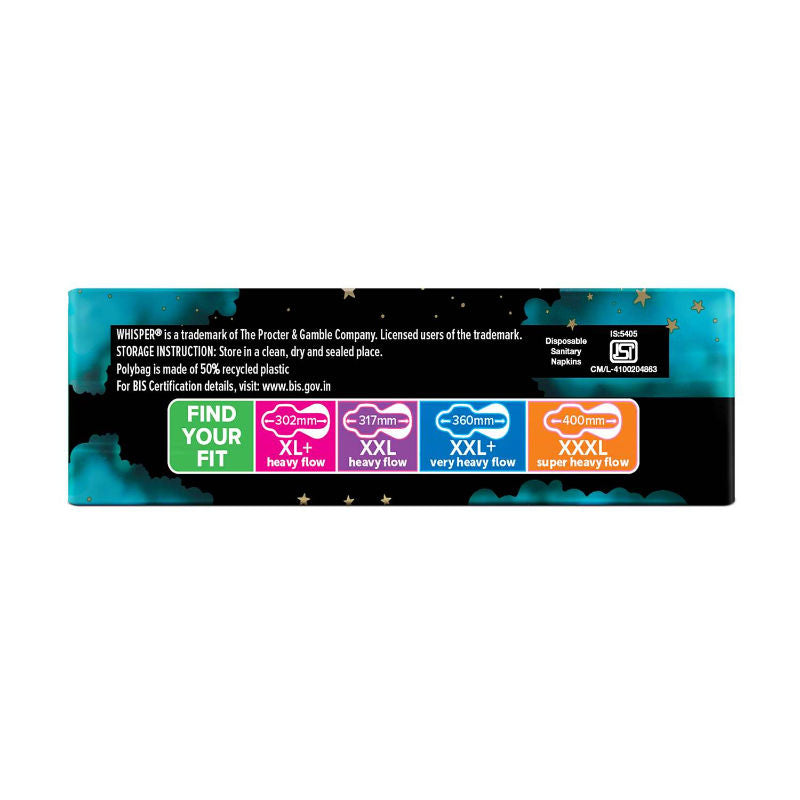 Bindazzz Nights 6 XXL+ Sanitary Pads, Upto 0% Leaks All Night Long