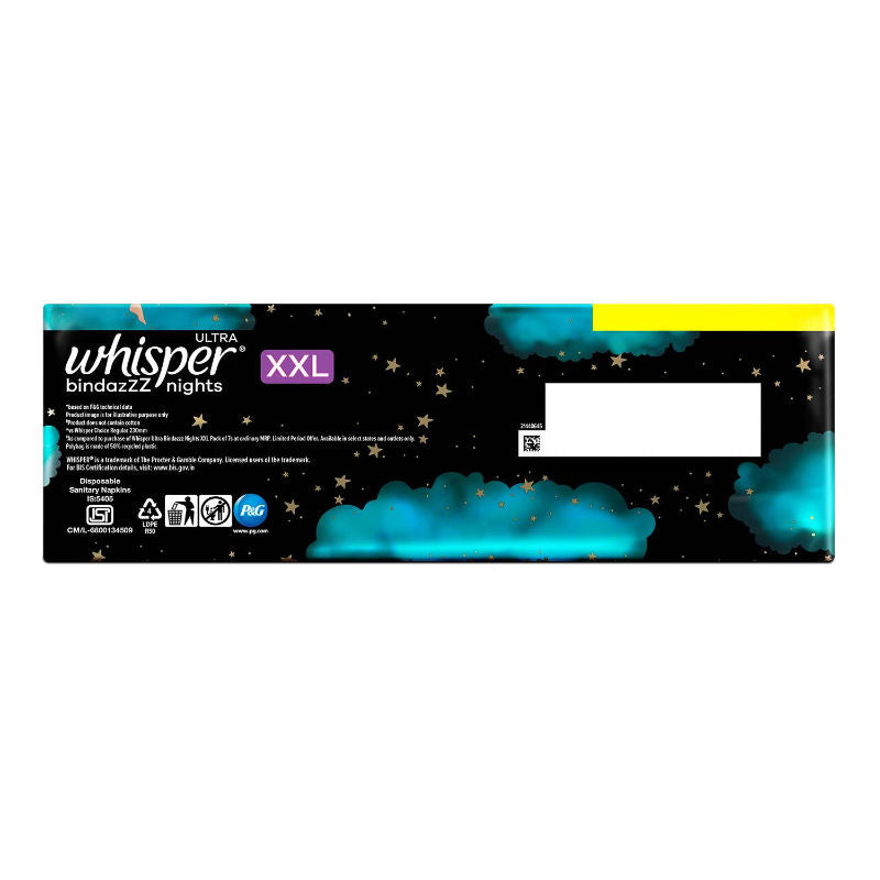 Bindazzz Nights 45 XXL Sanitary Pads, Upto 0% Leaks All Night Long