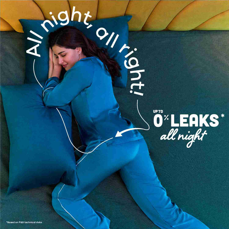 Bindazzz Nights 30 XXL Sanitary Pads, Upto 0% Leaks All Night Long