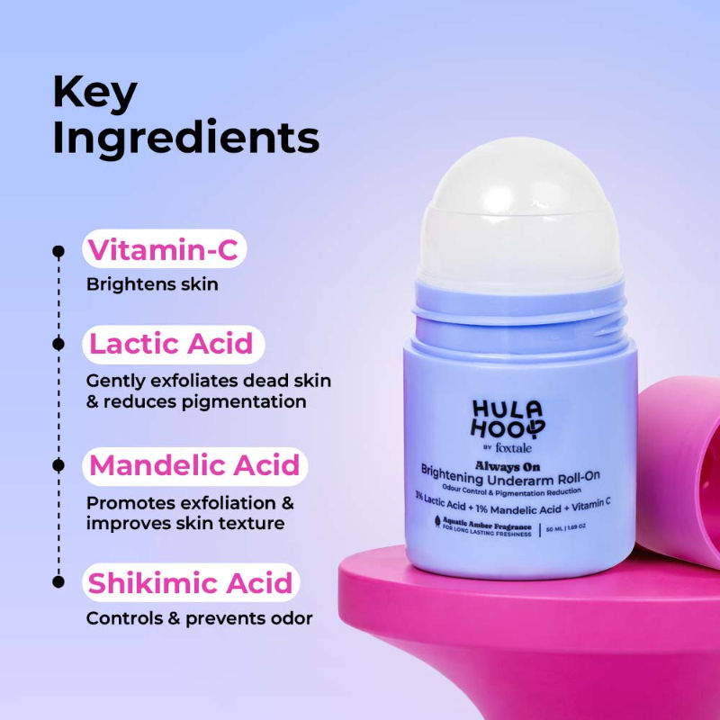 Hula Hoop Always On Brightening Underarm Roll-On