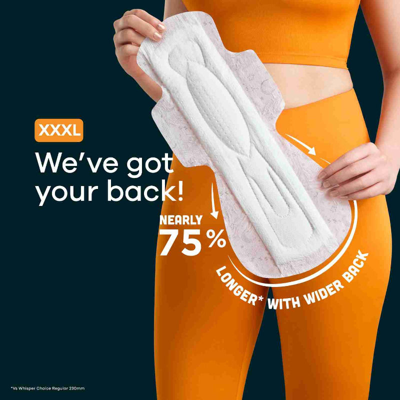 Bindazzz Nights 30 XXXL Sanitary Pads, Upto 0% Leaks All Night Long