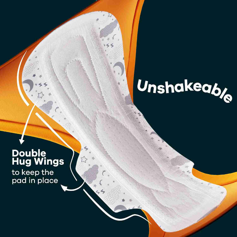 Bindazzz Nights 30 XXXL Sanitary Pads, Upto 0% Leaks All Night Long
