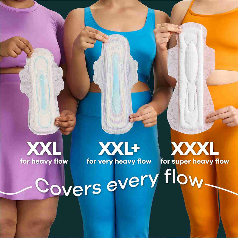 Bindazzz Nights 30 XXXL Sanitary Pads, Upto 0% Leaks All Night Long