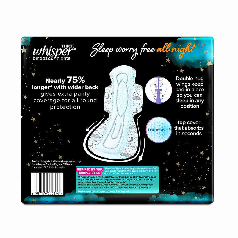 Bindazzz Nights 30 XXXL Sanitary Pads, Upto 0% Leaks All Night Long