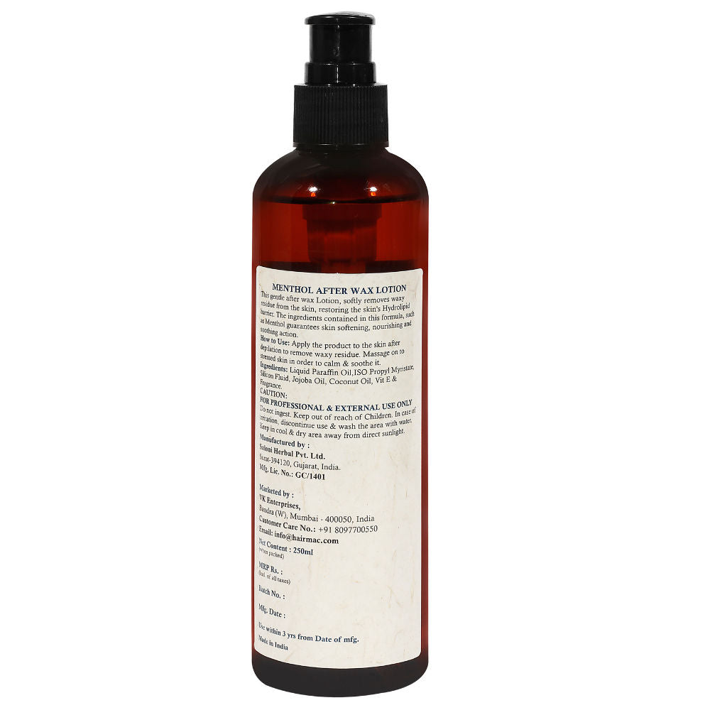Professional Menthol After Wax Lotion for Calming Skin and Removing Rashes