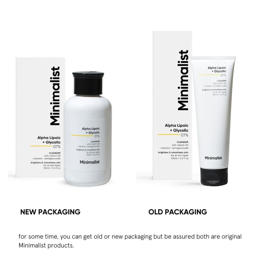 7% ALA & AHA Brightening Face Wash With Vitamin B5 & Glycolic acid For Glowing Skin