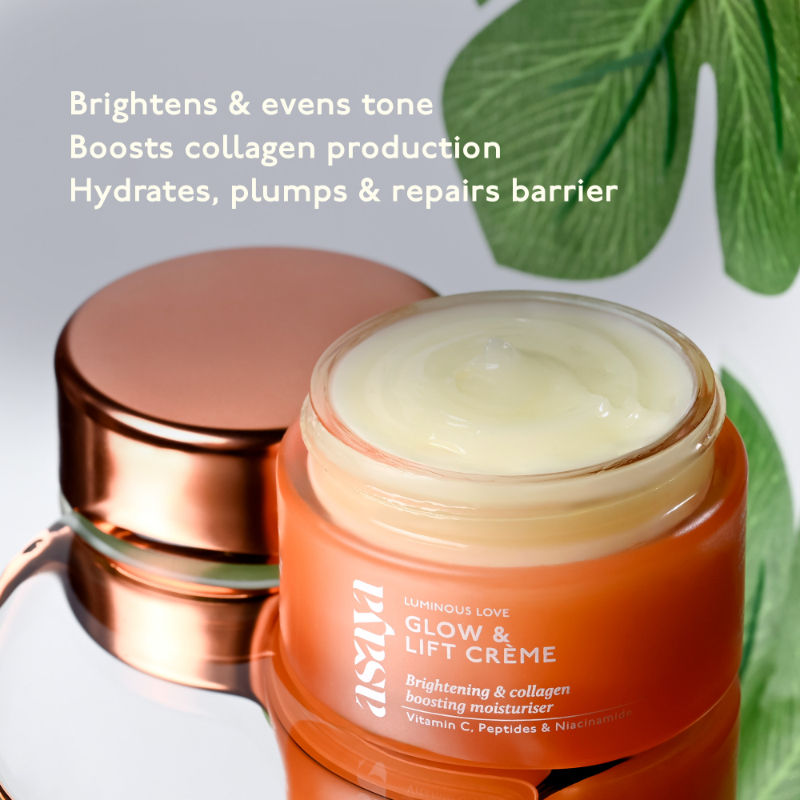 Vit C & Niacinamide Moisturizer for All Skin Types, Brightening Collagen Cream with Peptides