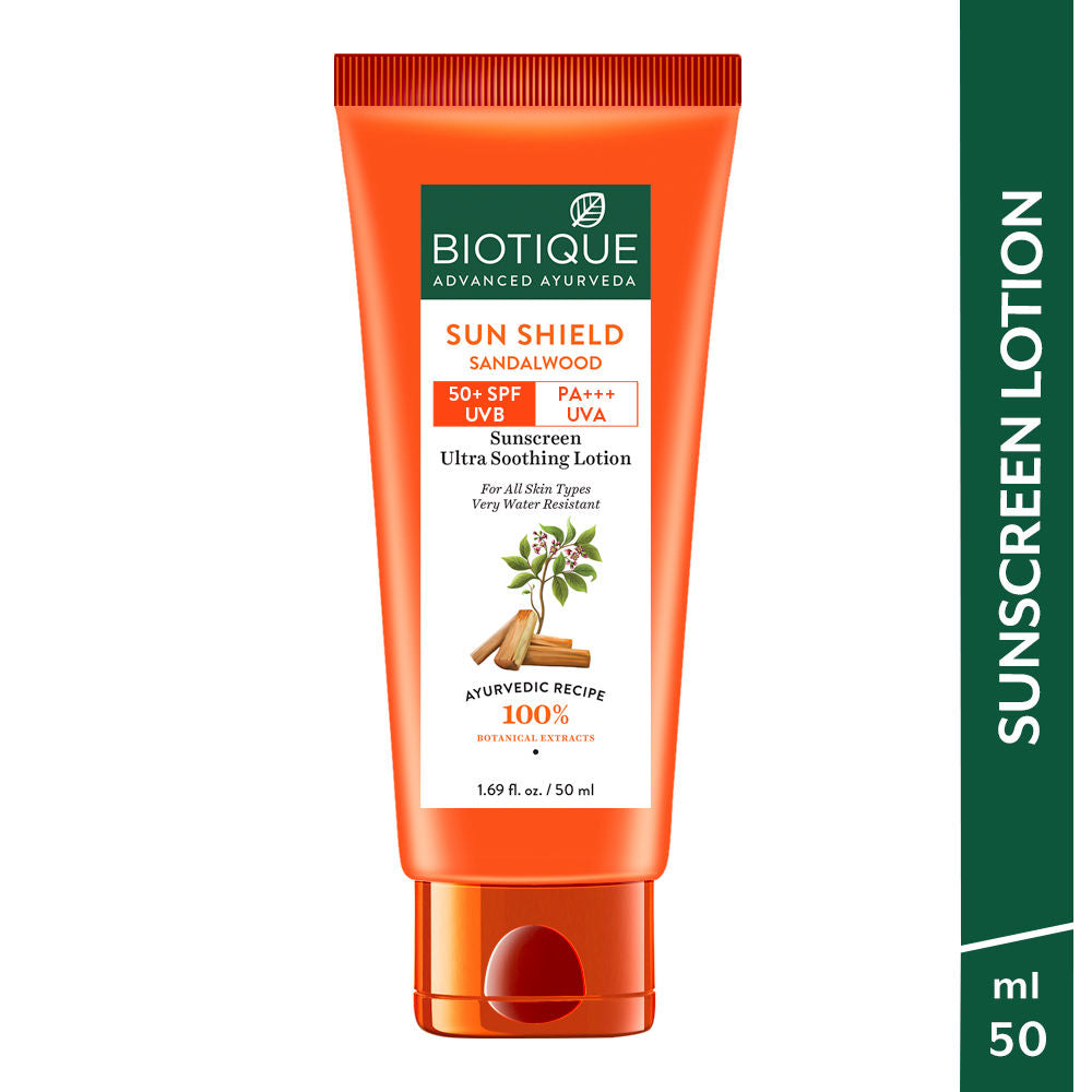 Bio Sun Shield Sandalwood Ultra Protective Face Lotion SPF 50+ Sunscreen - 50ml