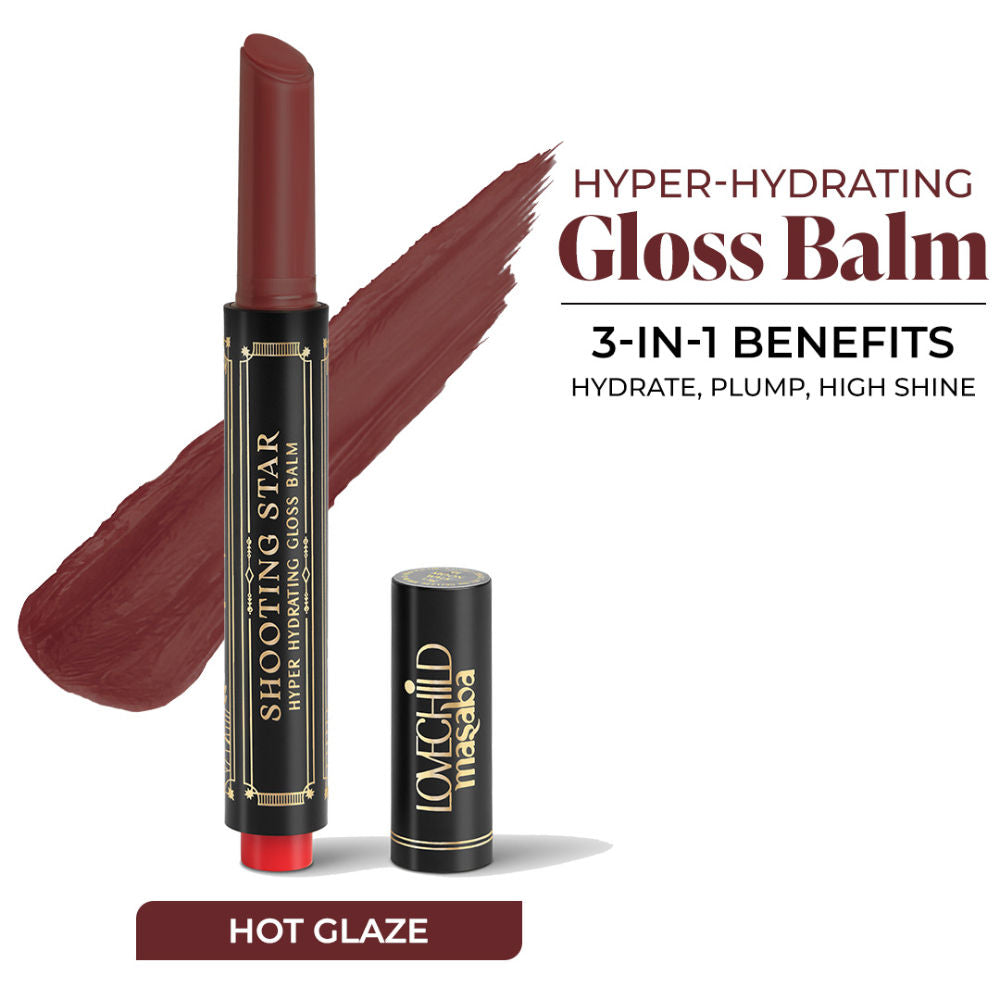 Shooting Star Hyper Hydrating Gloss Balm, Enriched with Peptides, Shea Butter & Jojoba Oil - Hot Glaze