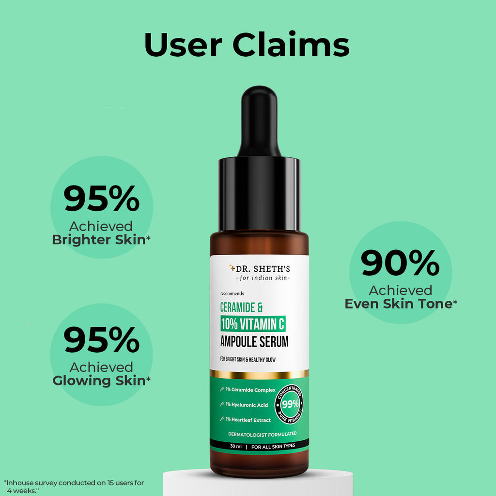 Non-Irritating Ceramide & 10% Vitamin C Ampoule Serum For All Skin Types