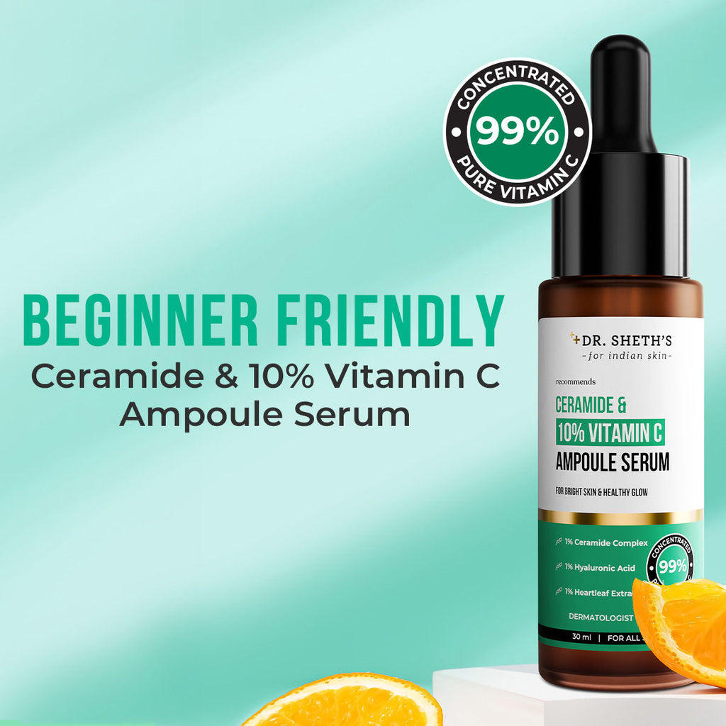 Non-Irritating Ceramide & 10% Vitamin C Ampoule Serum For All Skin Types