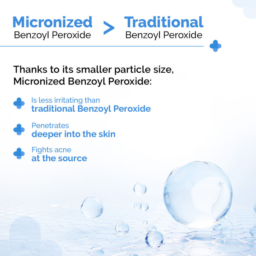2.5% Benzoyl Peroxide Gel Face Wash with Ceramides For Acne,Inflammation & Oily Skin