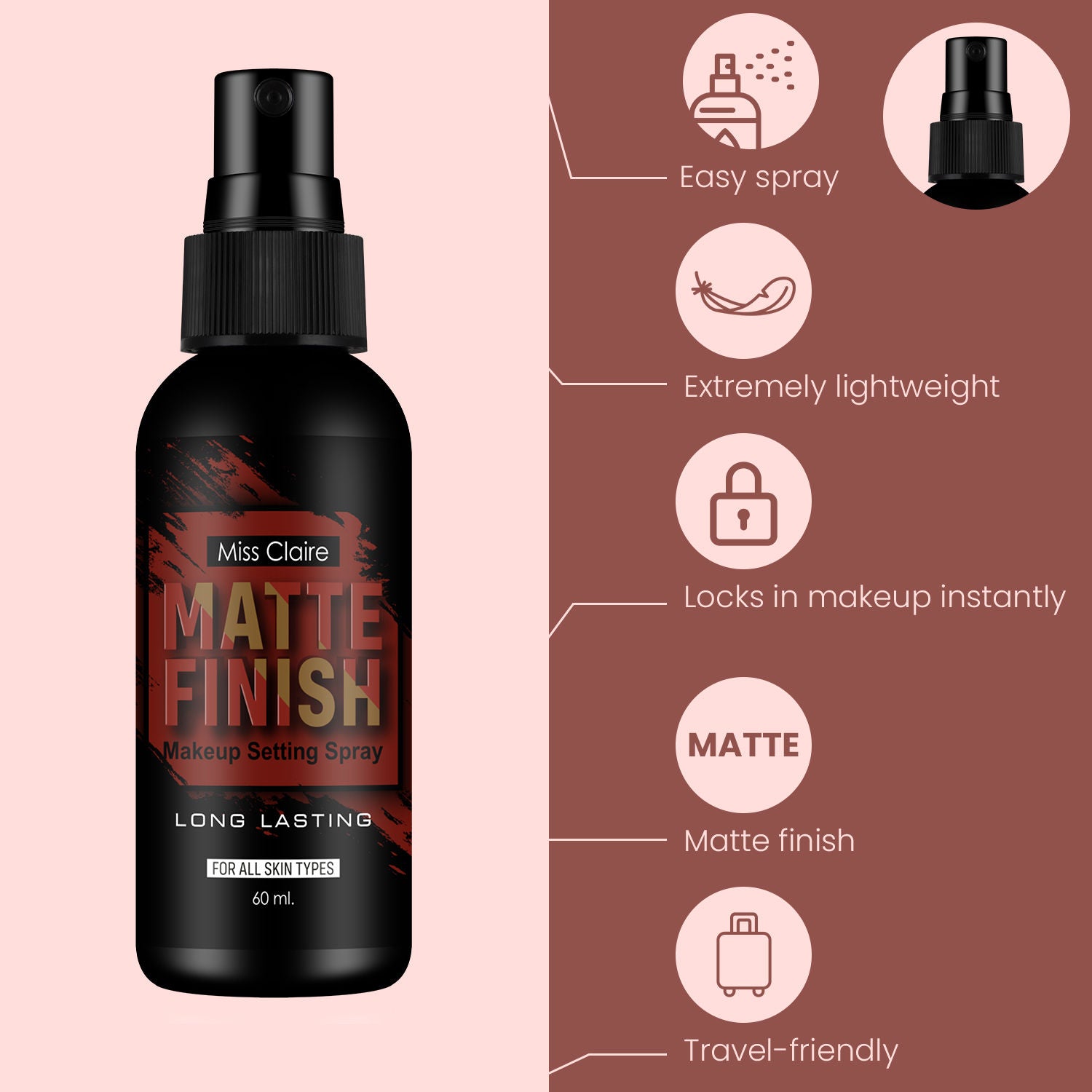 Fixing Spray For Makeup Matte Finish