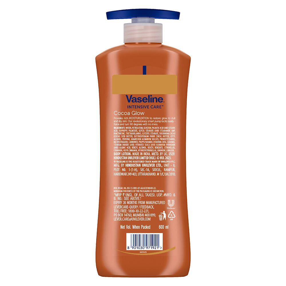 Cocoa Glow Serum In Lotion, 600 ml , 100% Pure Cocoa & Shea Butter for Glowing & Soft Skin