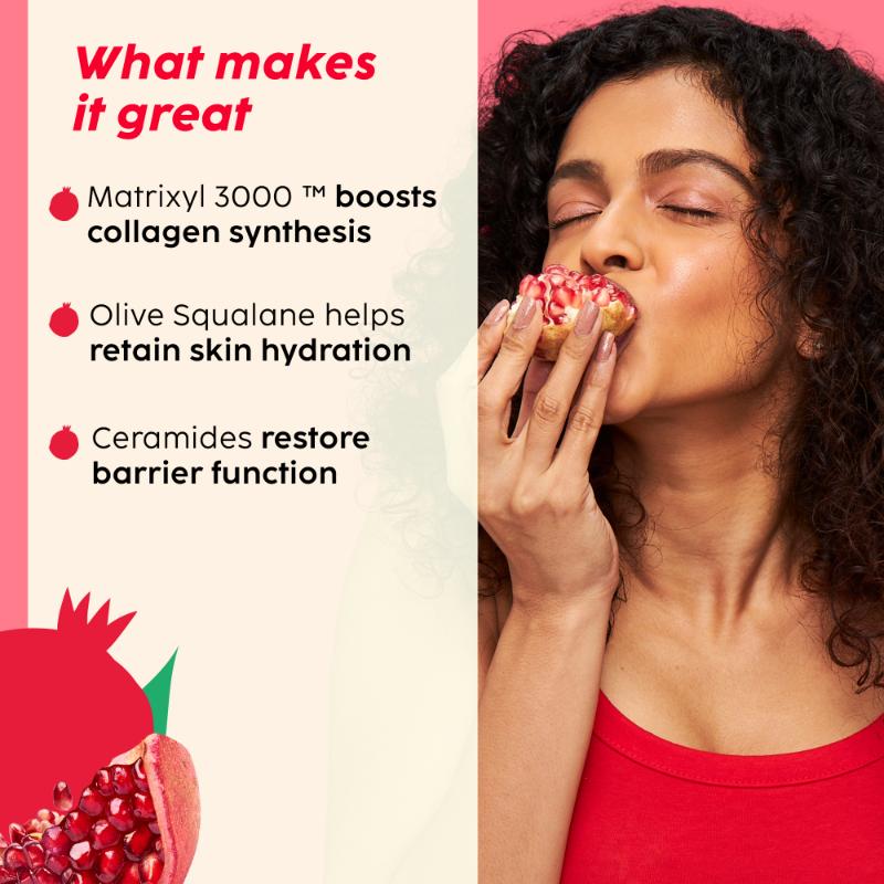 Pomegranate Overnight Repair Dewy Serum for Ageless Glow With Ceramides Reduce Fine Lines