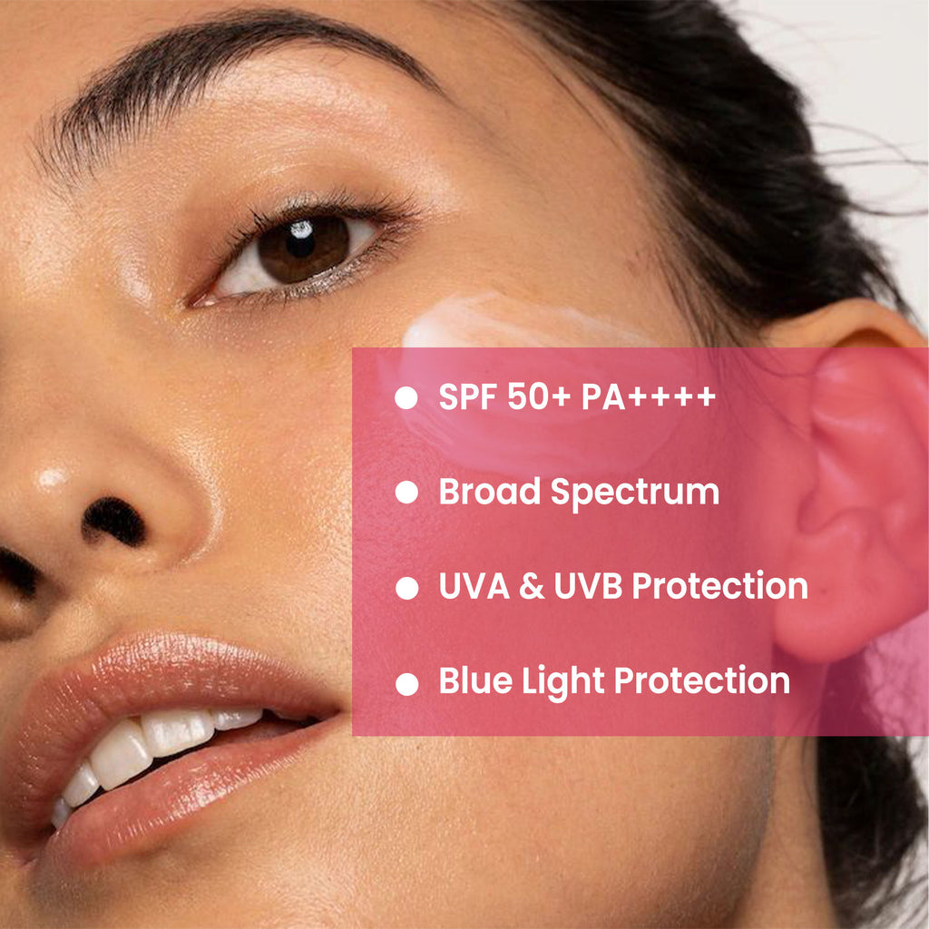 Broad Spectrum Sunscreen For All Skin Types, SPF 50+ PA ++++, No Whitecast, Dewy Finish