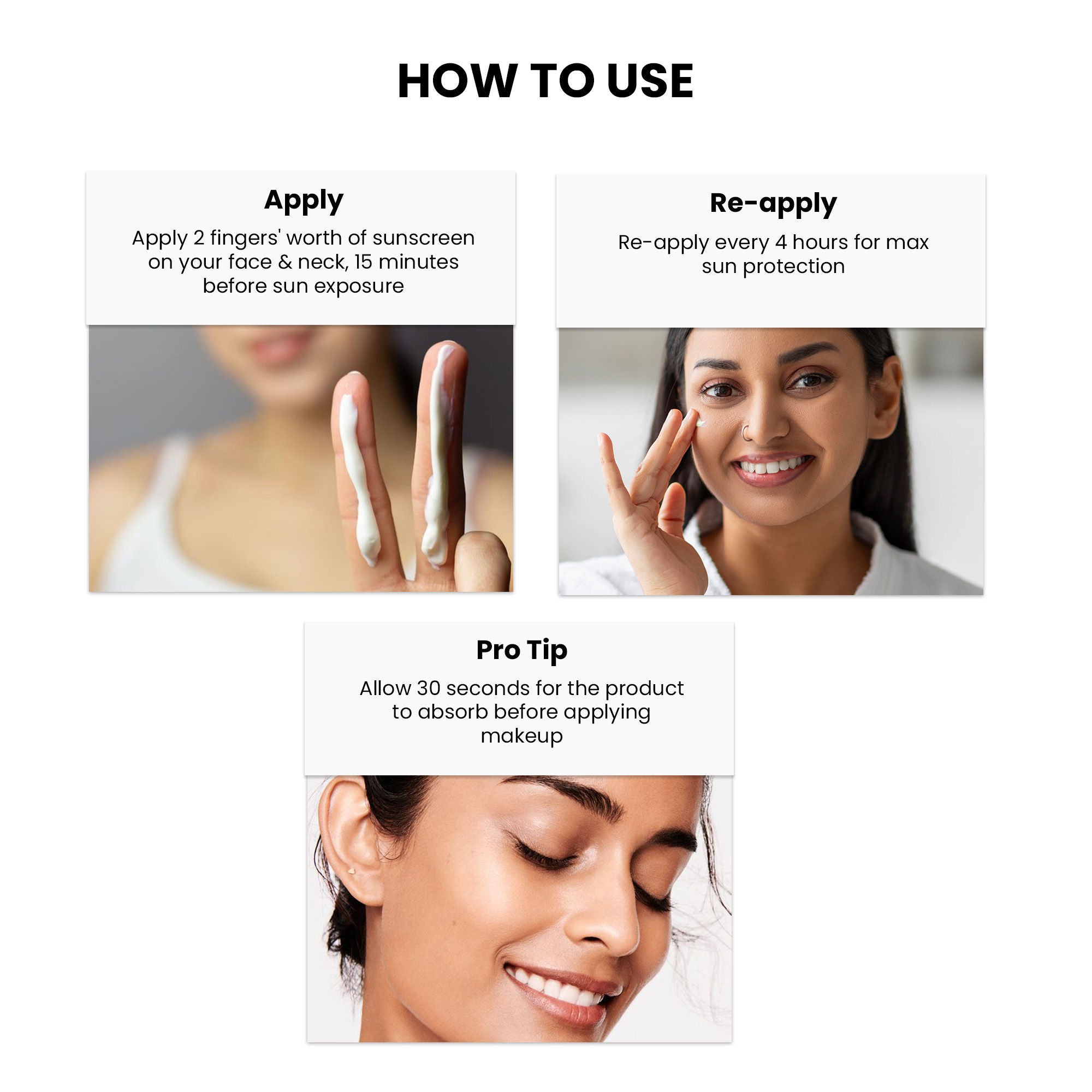 Broad Spectrum Sunscreen For All Skin Types, SPF 50+ PA ++++, No Whitecast, Dewy Finish