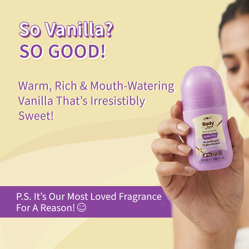 BodyLovin Vanilla Vibes Deodorant Roll-On Controls Underarm Odor 50Ml