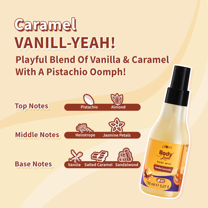 Body Lovin Vanilla Caramello Body Mist For A Long Lasting Warm Caramel Fragrance