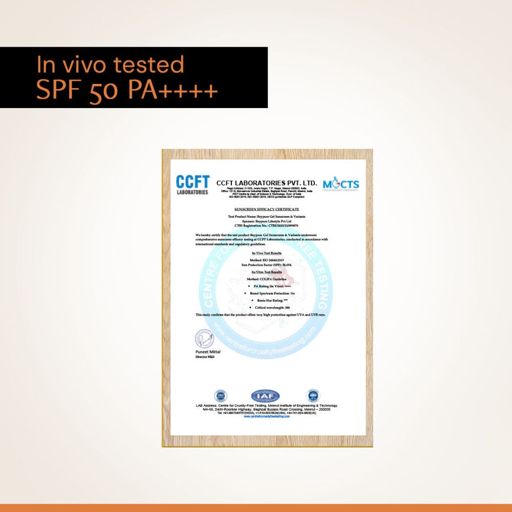 5% Vitamin C Gel Sunscreen In Vivo Tested SPF 50 PA+++