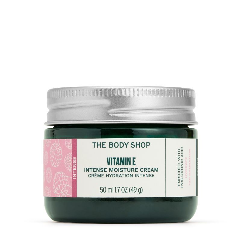 Vitamin E Intense Moisture Cream 72H Hydration Hyaluronic Acid & Raspberry Seed Oil