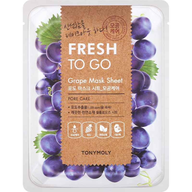 Korean Fresh To Go Face Sheet Mask - Grape