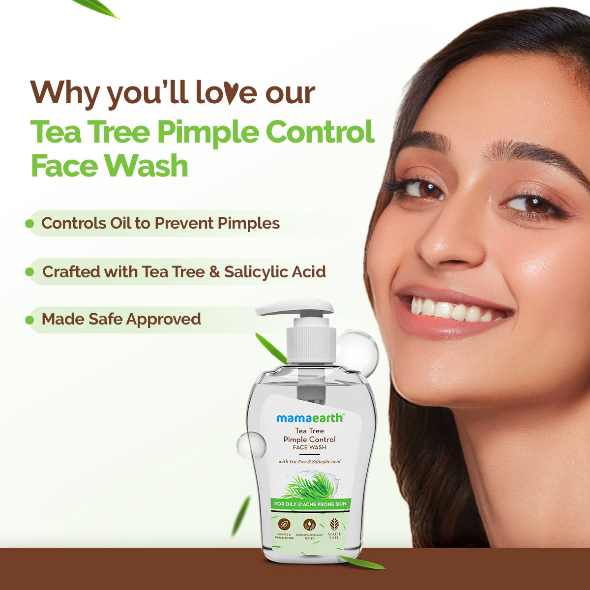 Face Wash With Tea Tree Oil And Neem Extract For Acne &pimples