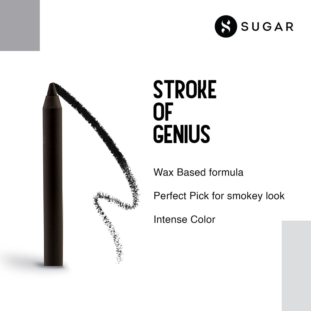 Stroke Of Genius Heavy Duty Kohl With Free Sharpener - 01 Back To Black