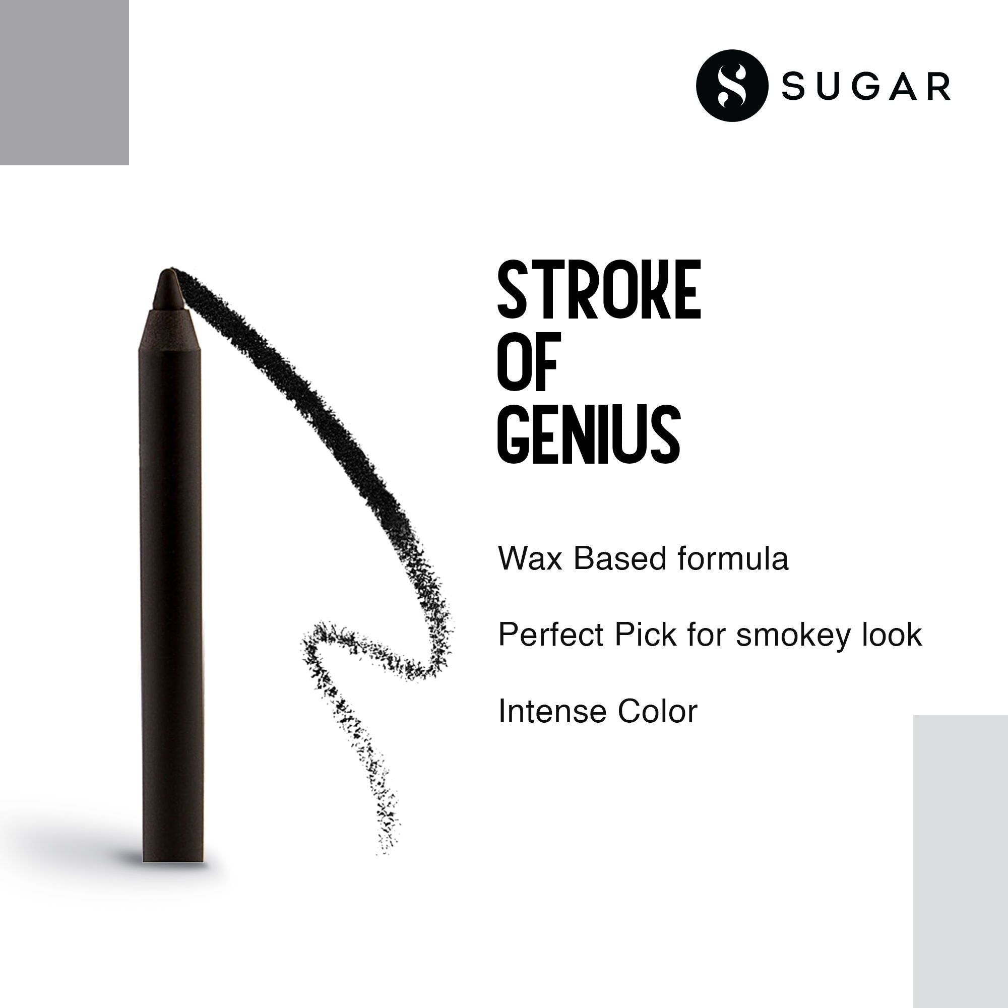 Stroke Of Genius Heavy Duty Kohl With Free Sharpener - 01 Back To Black