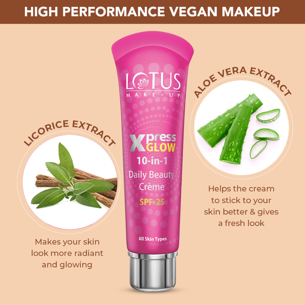 Lotus Make-Up Xpress Glow 10 In 1 Daily Beauty Face Cream SPF 25 For All Skin Types