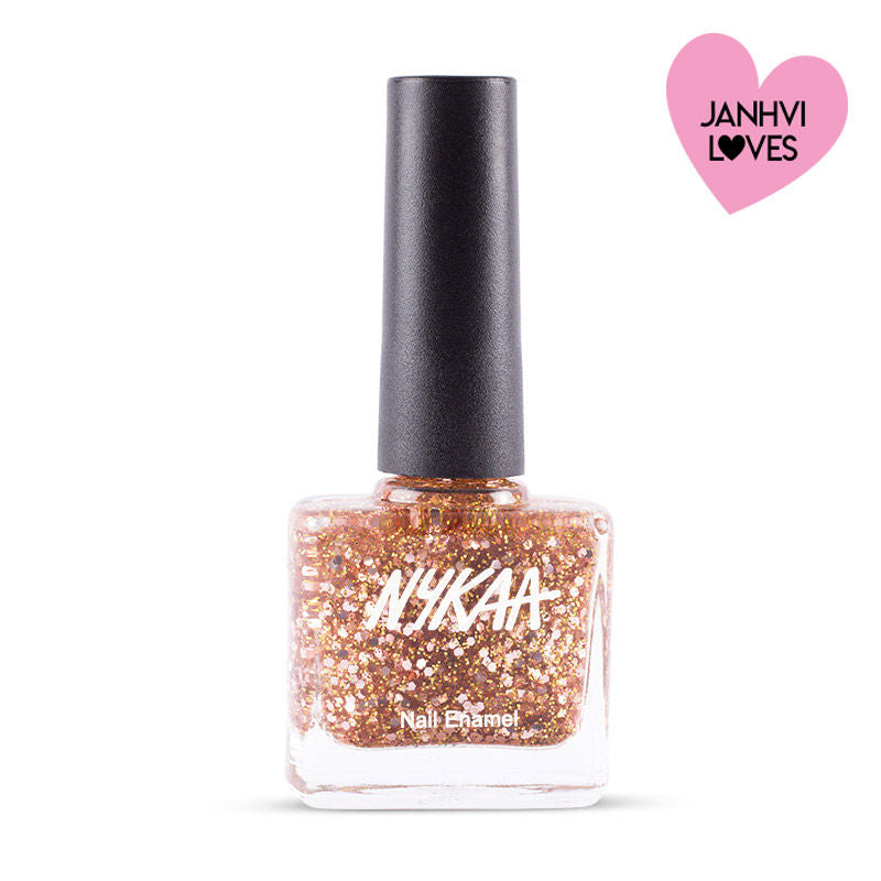 Star Studded Glitter Coat Nail Enamel - Boujee Rose Gold 225