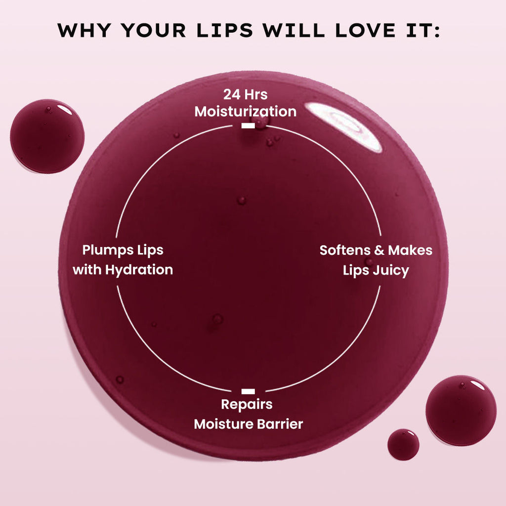 Tinted Lip Balm ,Brightens Dark & Dry Lips - 1% Vitamin E, Peptide & Squalane - Orchid, Mauve