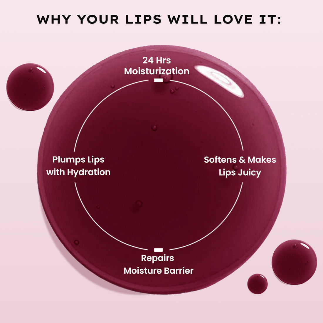 Tinted Lip Balm ,Brightens Dark & Dry Lips - 1% Vitamin E, Peptide & Squalane - Orchid, Mauve