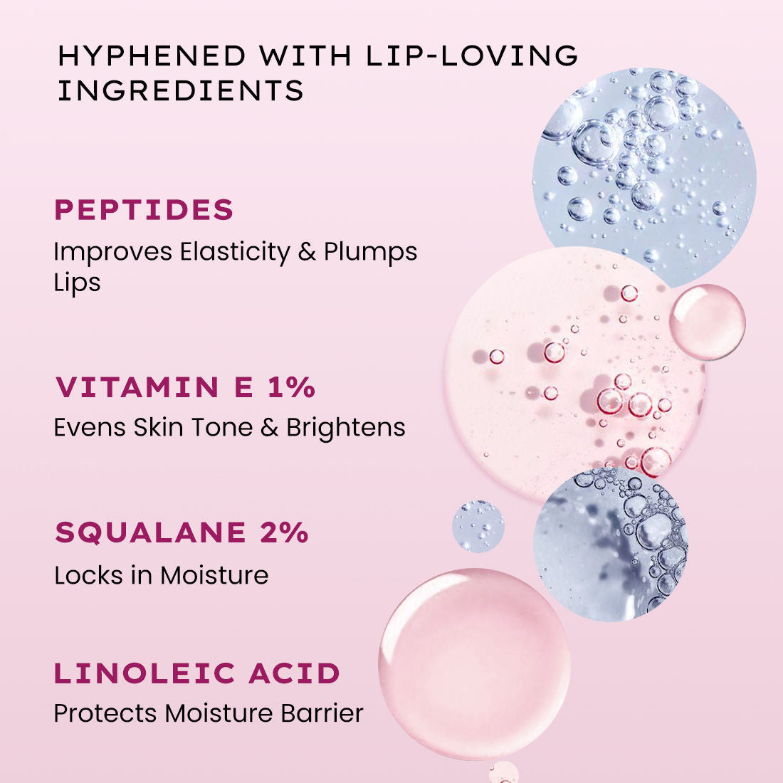 Tinted Lip Balm ,Brightens Dark & Dry Lips - 1% Vitamin E, Peptide & Squalane - Orchid, Mauve