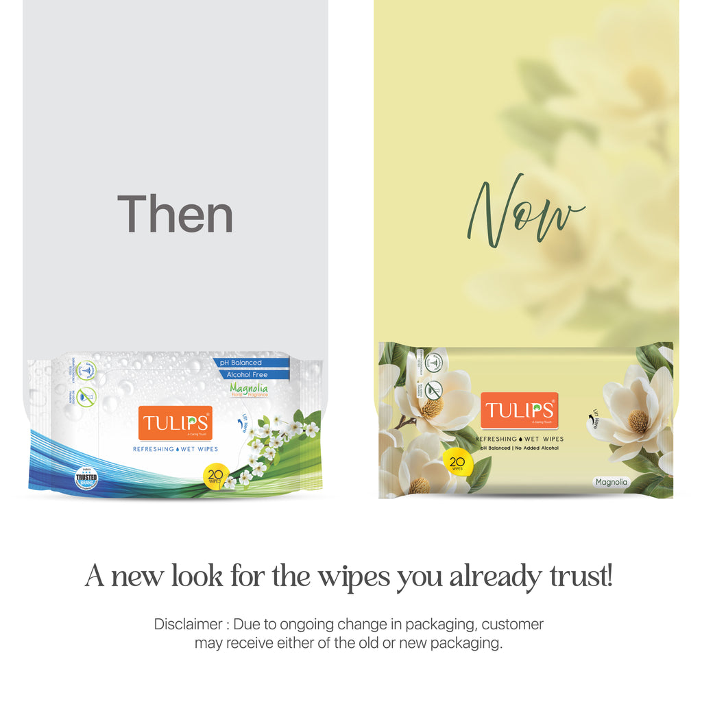 Refreshing, Daily Face Cleaning Wet Wipes Magnolia Fragrance