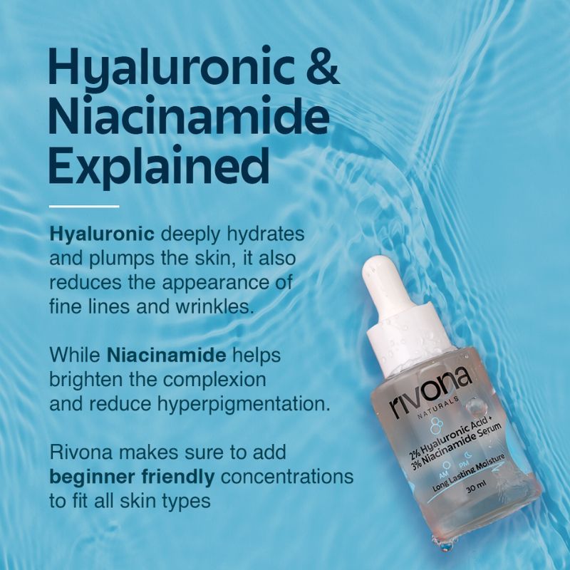 3% Niacinamide 2% Hyaluronic Acid Face Serum- Fades Acne Marks And Blemishes