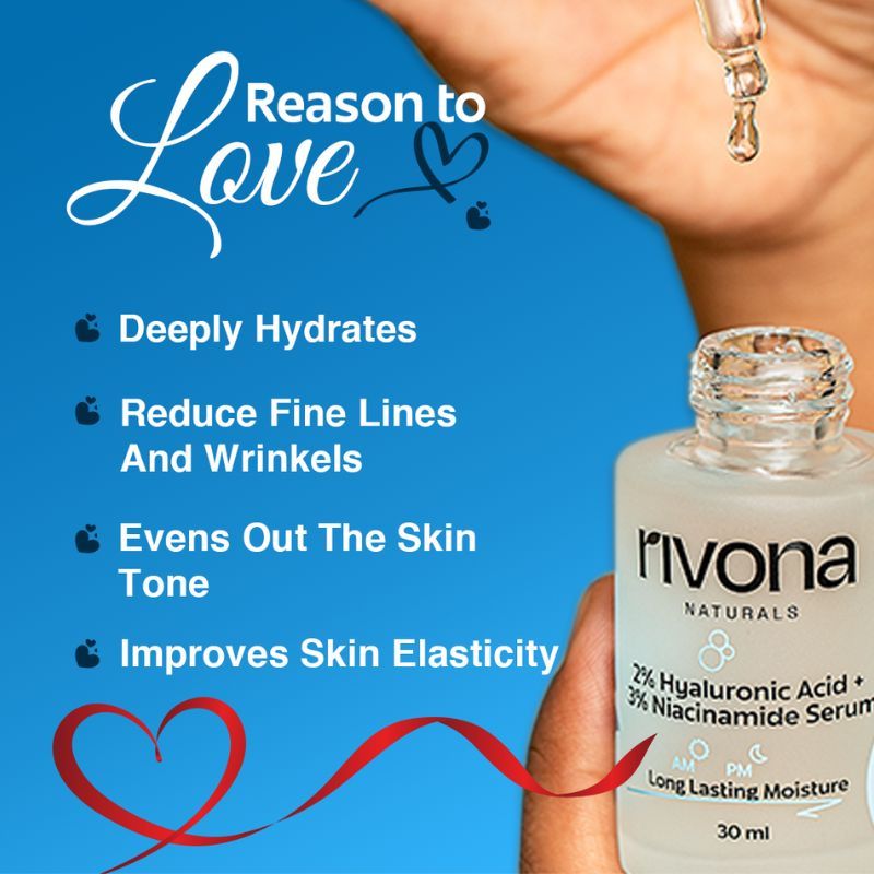 3% Niacinamide 2% Hyaluronic Acid Face Serum- Fades Acne Marks And Blemishes