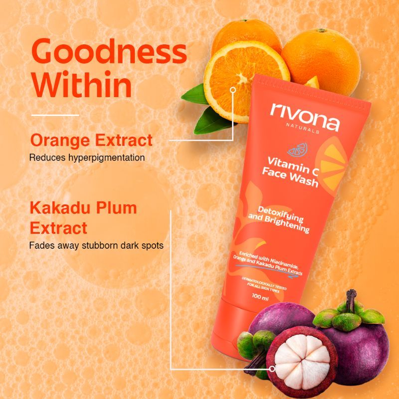 Vitamin C Face Wash With Niacinamide For Brightening And Glowing Skin