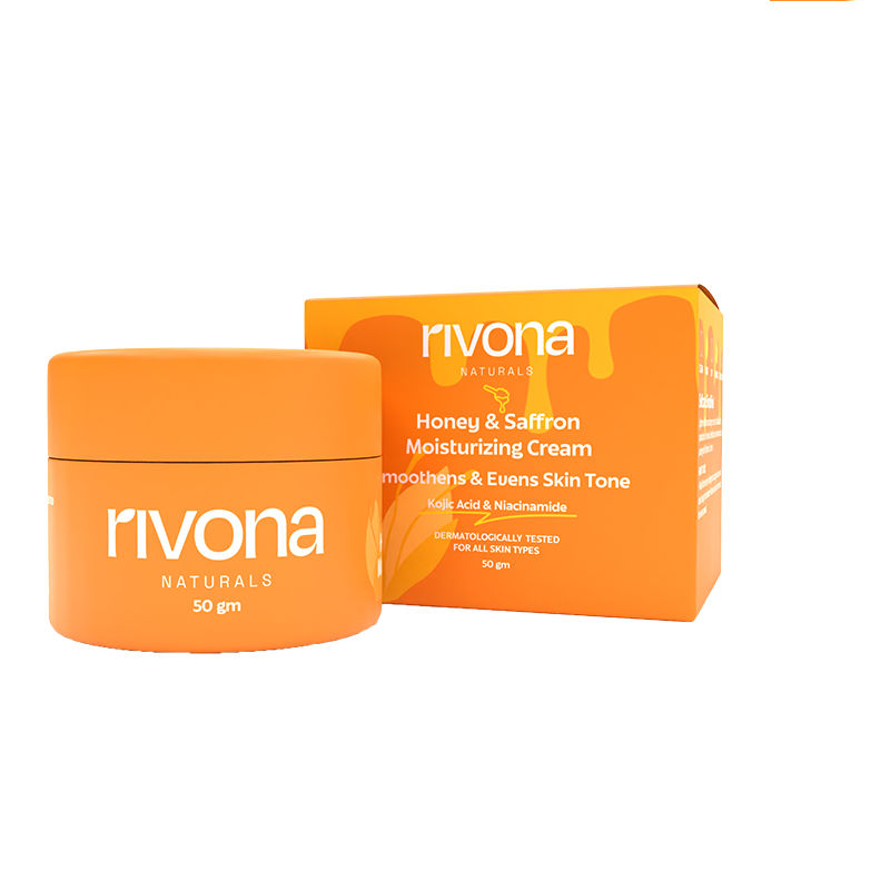 Honey And Saffron Face Moisturizing Cream For Bright Glowing Skin, Fades Dark Spots