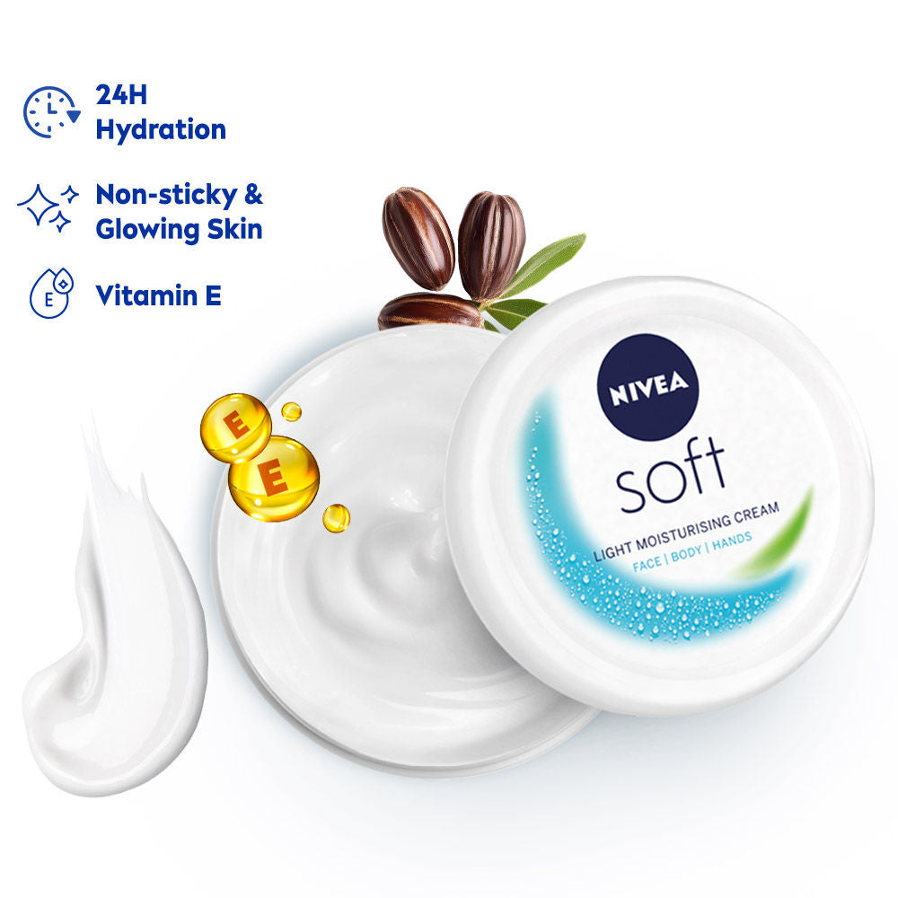 Soft Vit E Light Non Sticky Face Moisturiser Cream Fresh & Hydrated Skin For All Skin Types