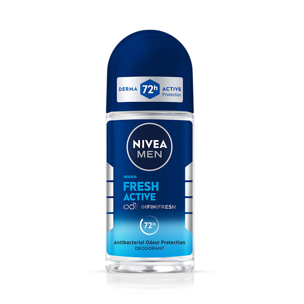 MEN Deodorant Roll On, Fresh Active, 48h Long lasting Freshness