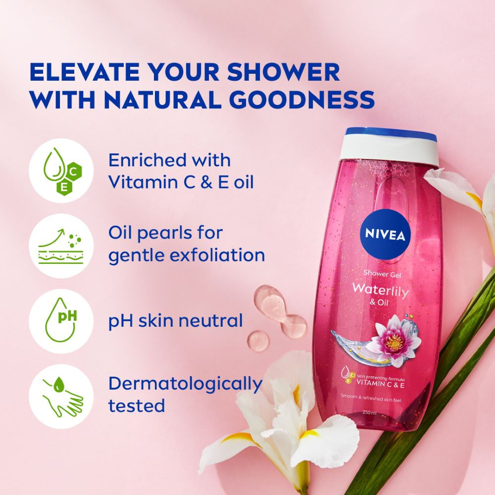 Waterlily & care oil Body wash for long-lasting freshness