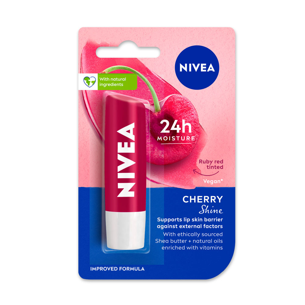 Tinted Lip Balm With Natural Oils & 24H Melt-In Moisture Cherry Shine