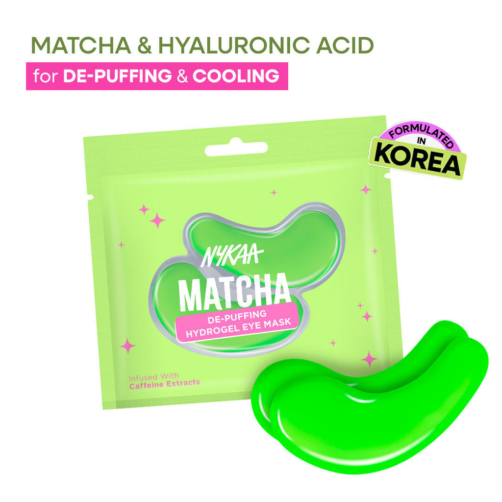 Hydrogel Under-Eye Patches for Dark Circles, De-puffing & Hydration - Matcha And Caffeine
