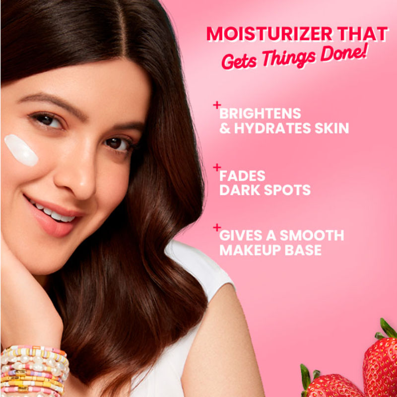 Strawberry Dew Brightening Moisturizer, Niacinamide & Peptides, Brightens & Smoothes Skin