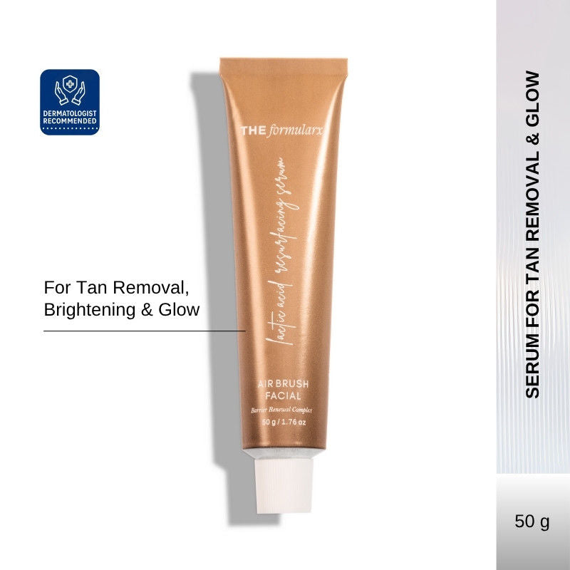 Air Brush Facial Lactic Acid Face Serum For Tan Removal, Brightening & Glow